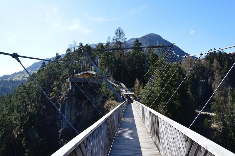 Bungee jumping off a bridge